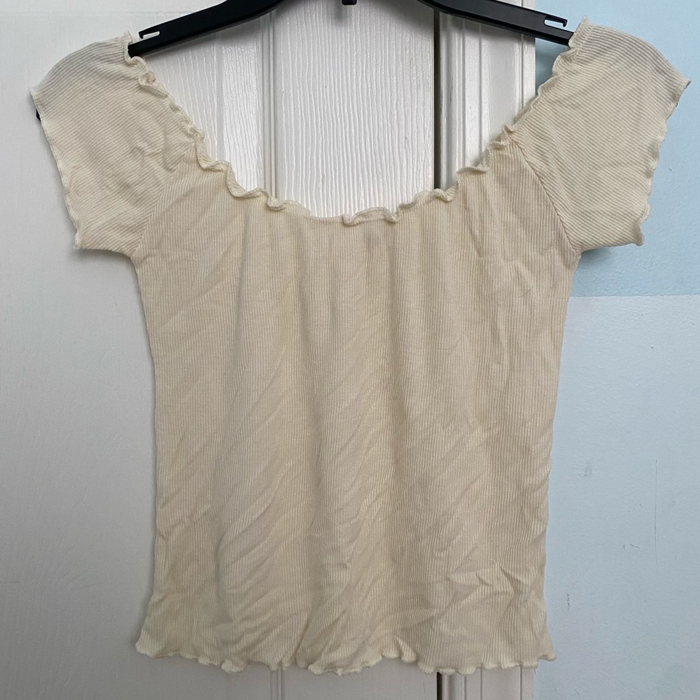 Basic Pale Yellow Crop Top